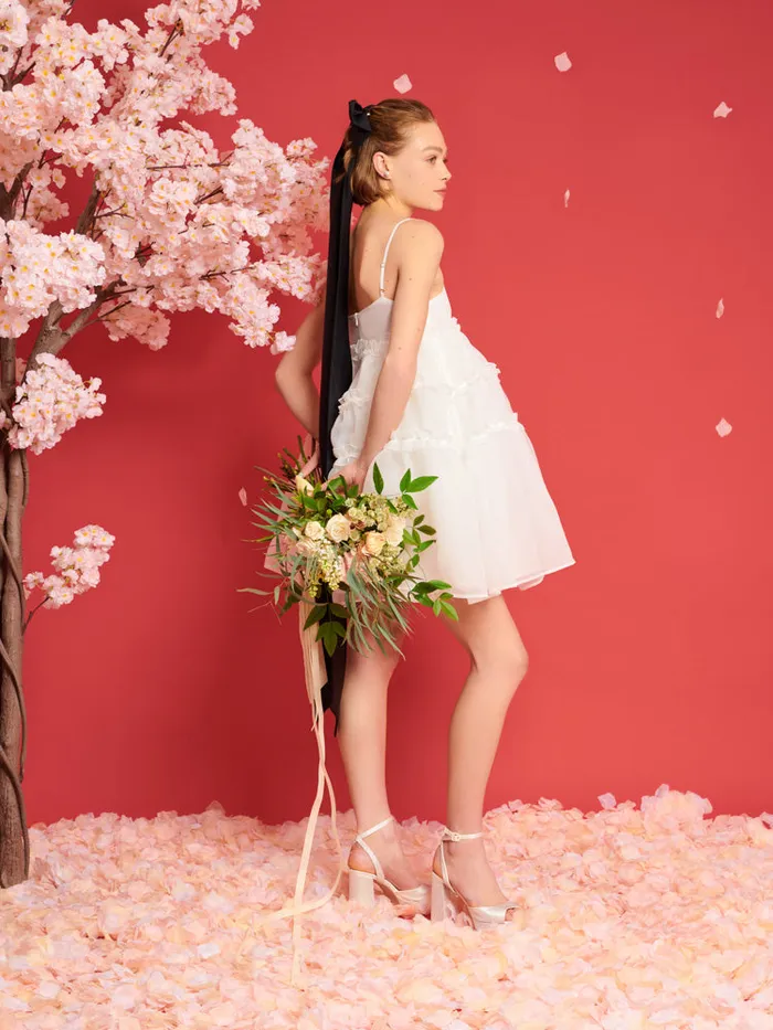 Women Sister Jane Dresses DREAM Breeze Organza Mini Dress True White