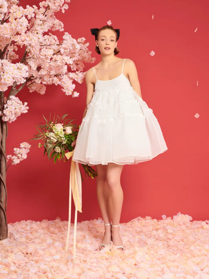Women Sister Jane Dresses DREAM Breeze Organza Mini Dress True White