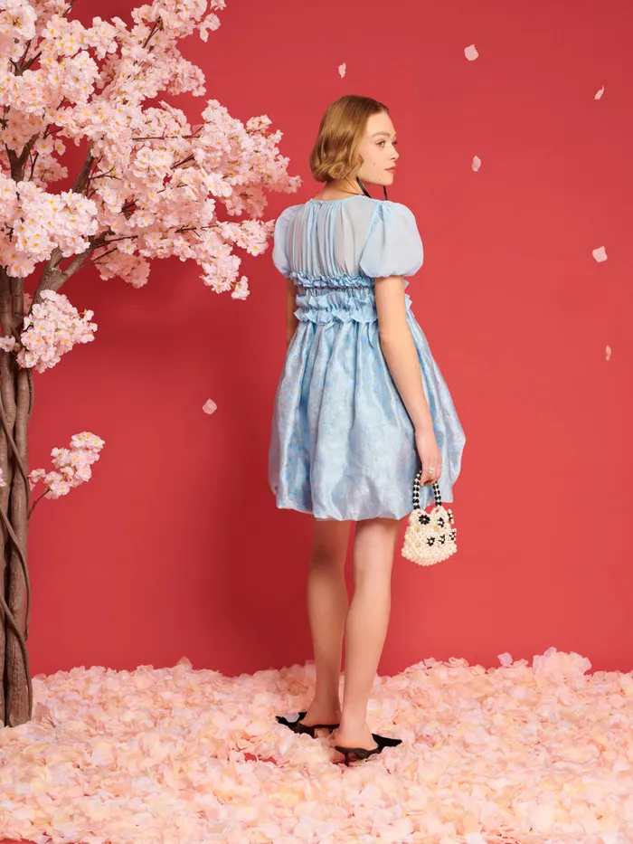 Women Sister Jane Dresses DREAM Brooke Organza Mini Dress Pale Blue