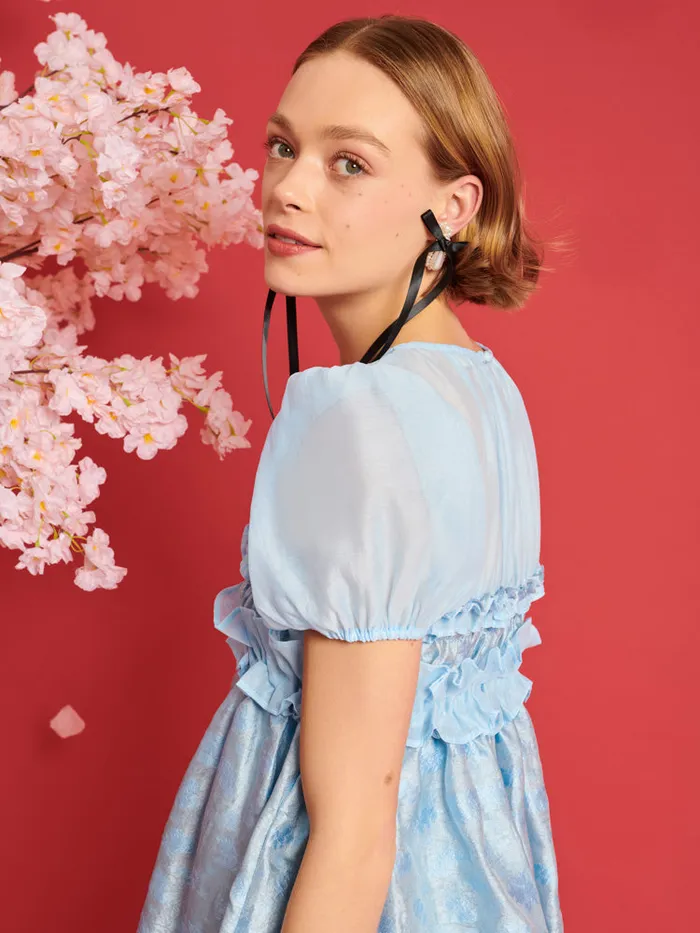 Women Sister Jane Dresses DREAM Brooke Organza Mini Dress Pale Blue