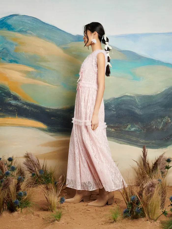 Women Sister Jane Dresses DREAM Filly Lace Midi Dress Rose Pink