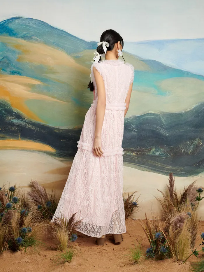 Women Sister Jane Dresses DREAM Filly Lace Midi Dress Rose Pink
