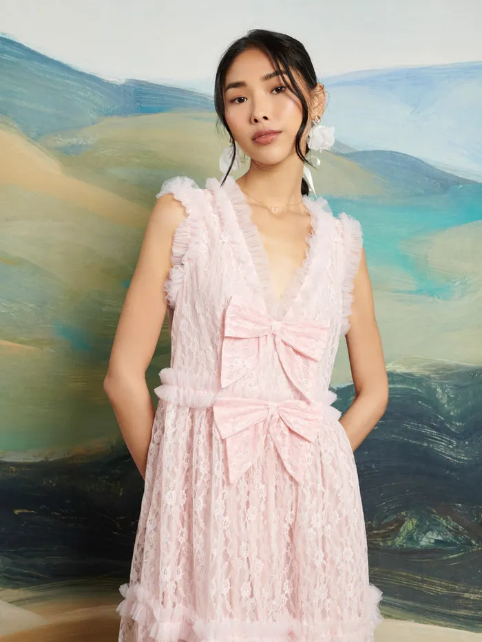 Women Sister Jane Dresses DREAM Filly Lace Midi Dress Rose Pink