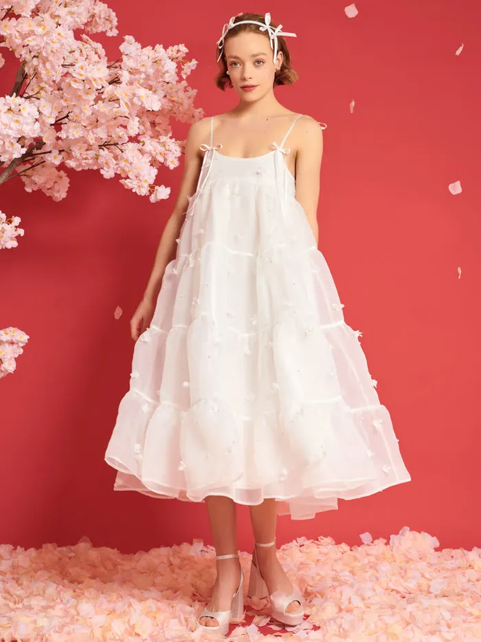 Women Sister Jane Dresses DREAM Pixie Petal Midi Dress True White