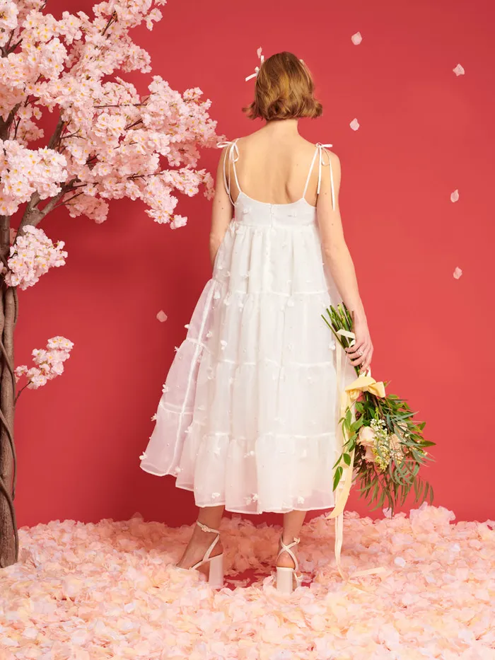 Women Sister Jane Dresses DREAM Pixie Petal Midi Dress True White