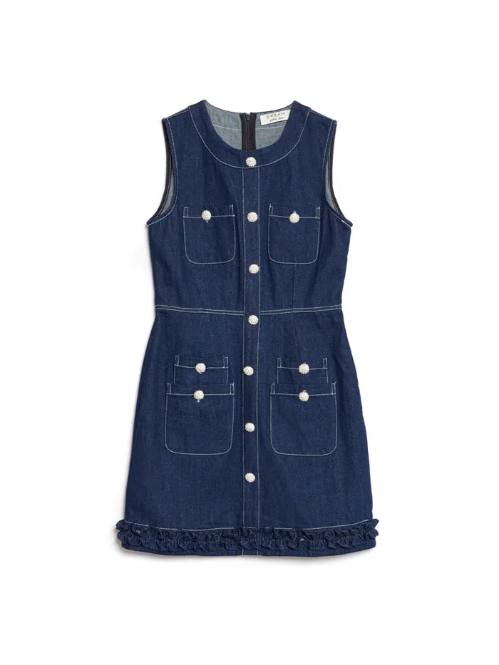 Women Sister Jane Dresses DREAM Rosie Denim Mini Dress Raw Denim