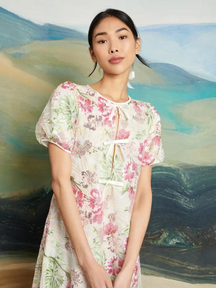 Women Sister Jane Dresses DREAM Wild Sequin Midi Dress White Green Fushia