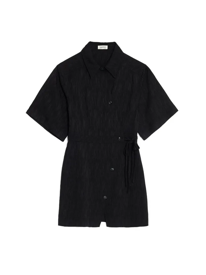 Women Sister Jane Dresses Ghospell Kate Wrap Mini Dress Ink Black