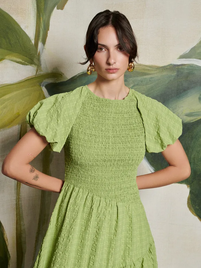 Women Sister Jane Dresses Ghospell Lia Asymmetric Midi Dress Bright Green