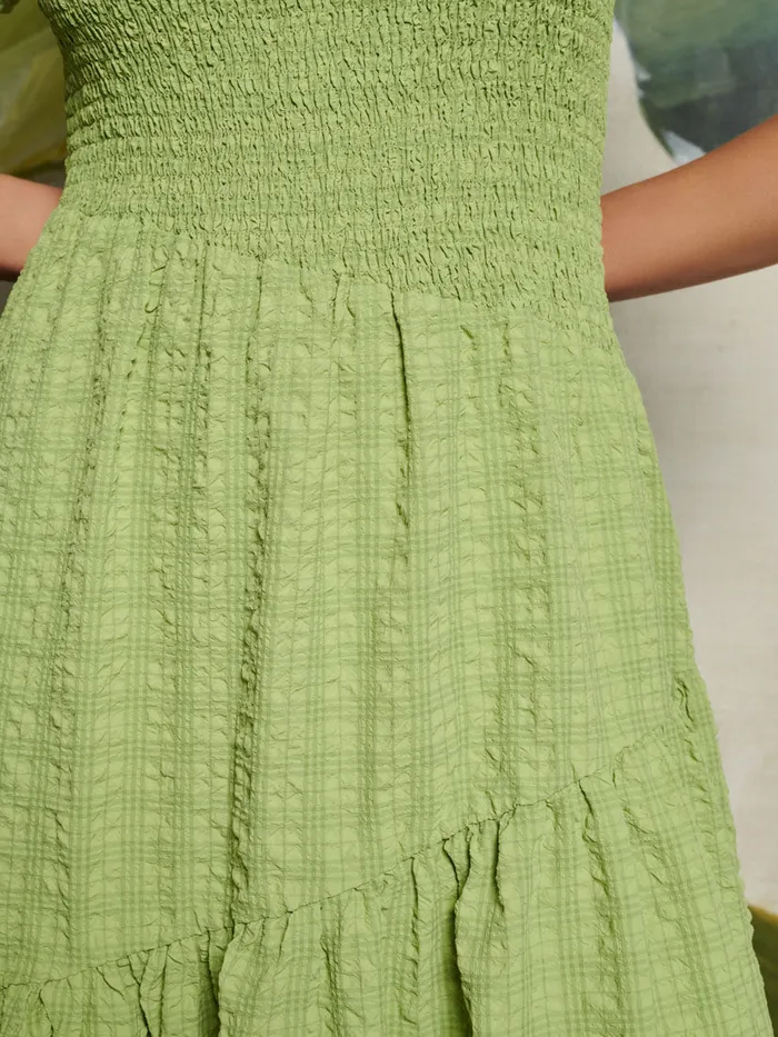 Women Sister Jane Dresses Ghospell Lia Asymmetric Midi Dress Bright Green