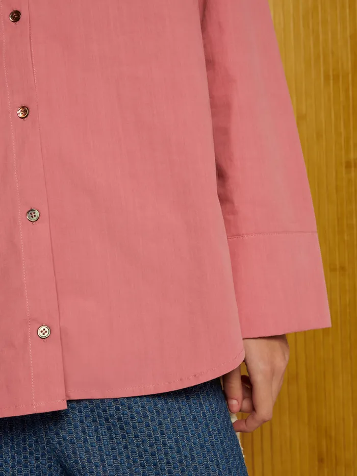 Women Sister Jane Tops Ghospell Astra Oversized Shirt Peony Pink