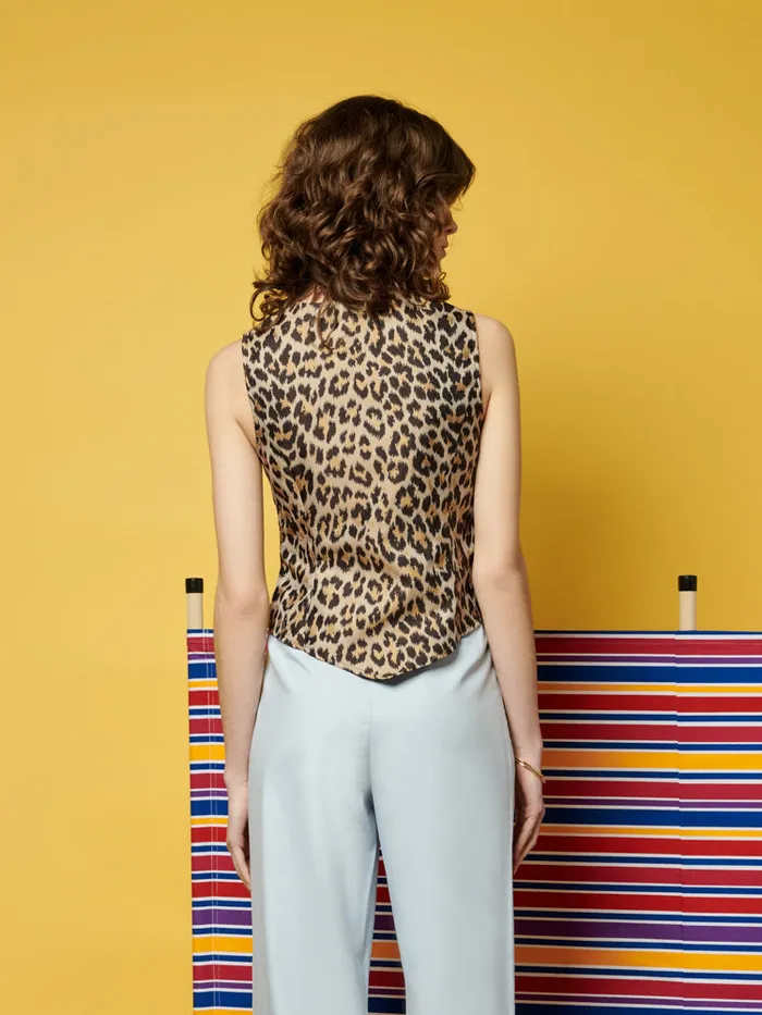 Women Sister Jane Tops Ghospell Patty Leopard Top Brown Leopard