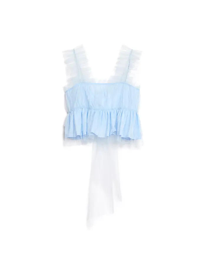 Women Sister Jane Tops Lexi Tulle Cami Top Baby Blue