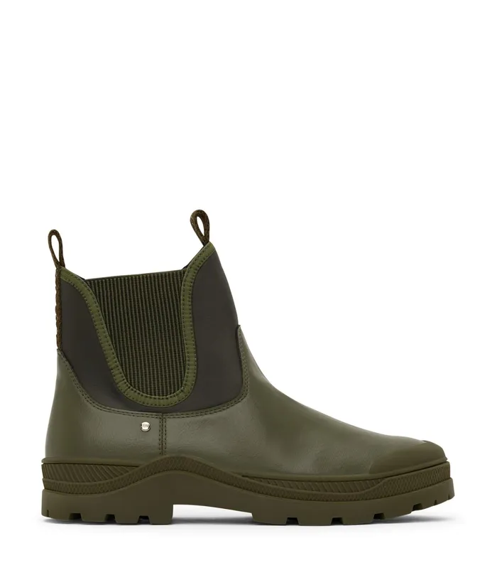 Women Siva Vegan Slip On Boots Khaki Matt and Nat Boots