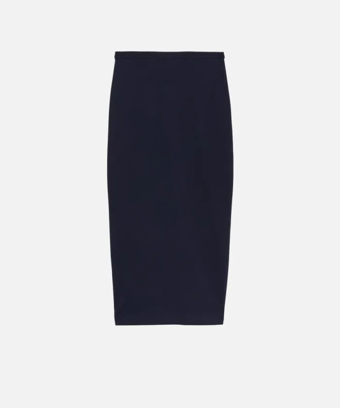 Women Skirts Pinko Long Pencil Skirt With Slit Total Eclipse Blue Women Skirts Pinko Long Pencil Skirt With Slit Total Eclipse Blue