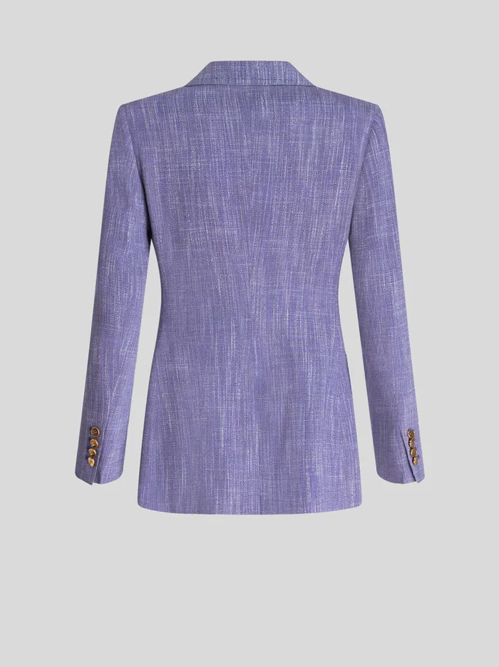 Women Slub Fabric Jacket Etro Jackets