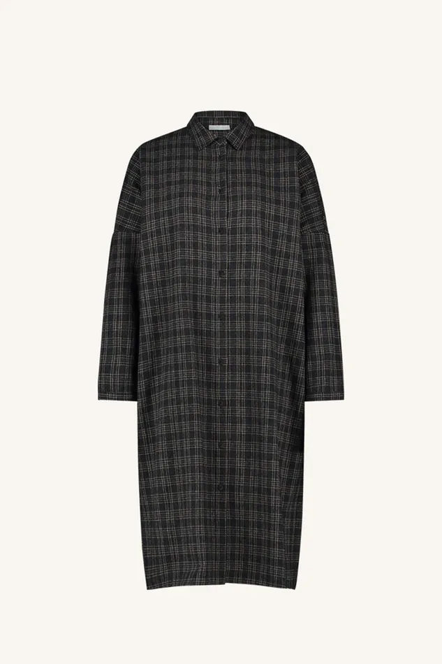 Women Small Check Dress Caramel Bybar Dresses Women Small Check Dress Caramel Bybar Dresses