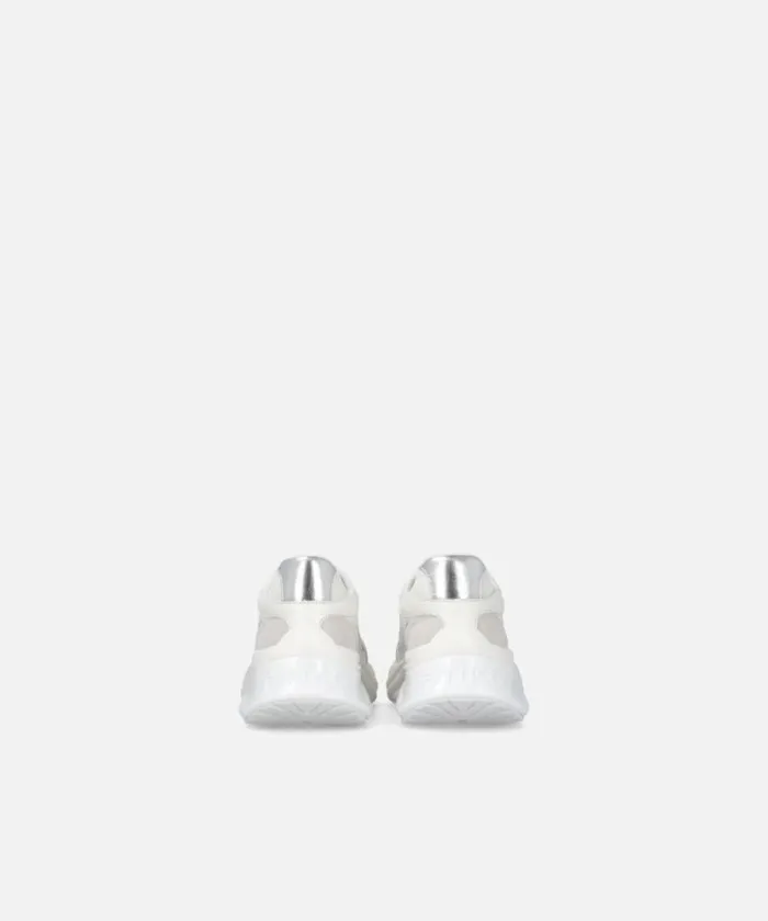 Women Sneakers Pinko Ariel Sneakers With Logo And Leather And Suede Details Whitesilver Women Sneakers Pinko Ariel Sneakers With Logo And Leather And Suede Details Whitesilver