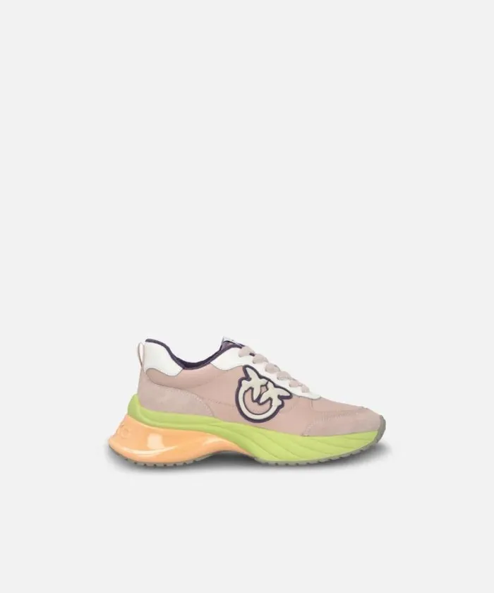 Women Sneakers Pinko Multicoloured ARIEL Sneakers With Suede Details Vexillum Purple