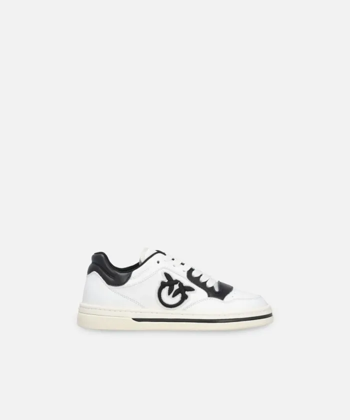 Women Sneakers Pinko Twotone Sneakers With Logo Embroidery Whiteblack