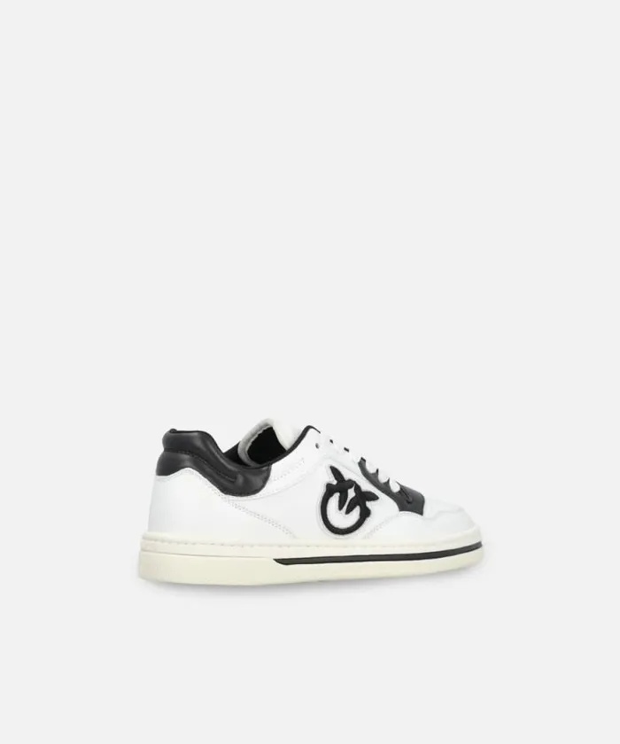 Women Sneakers Pinko Twotone Sneakers With Logo Embroidery Whiteblack Women Sneakers Pinko Twotone Sneakers With Logo Embroidery Whiteblack