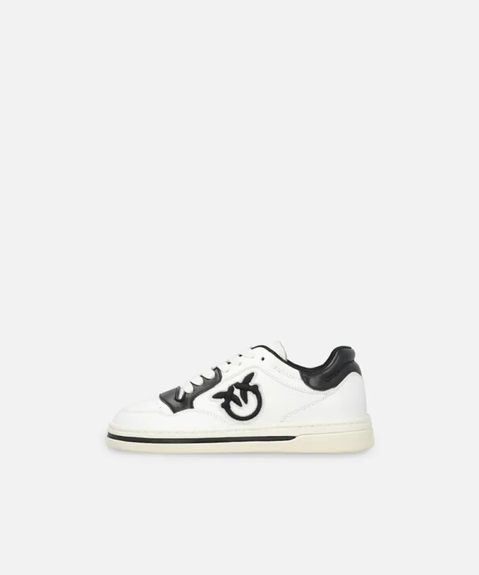 Women Sneakers Pinko Twotone Sneakers With Logo Embroidery Whiteblack Women Sneakers Pinko Twotone Sneakers With Logo Embroidery Whiteblack