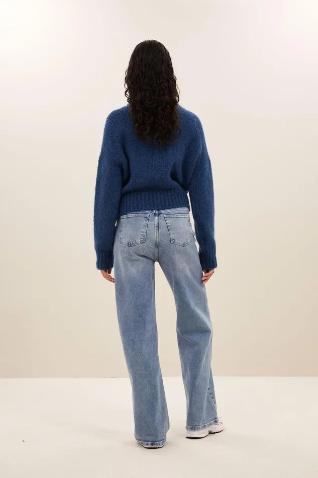 Women Sonny Bulky Pullover Oil Blue Bybar Pullovers