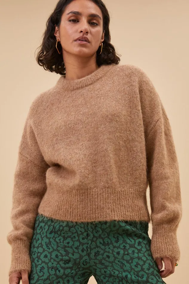 Women Sonny Natural Pullover Camel Bybar Pullovers Women Sonny Natural Pullover Camel Bybar Pullovers