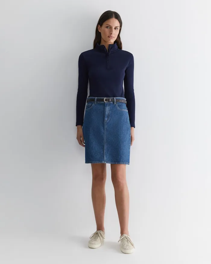 Women Sportscraft Denim Brodie Denim Skirt Mid Wash
