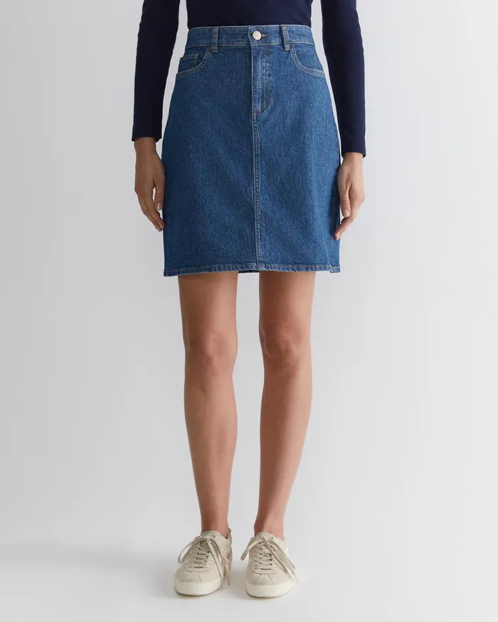 Women Sportscraft Denim Brodie Denim Skirt Mid Wash