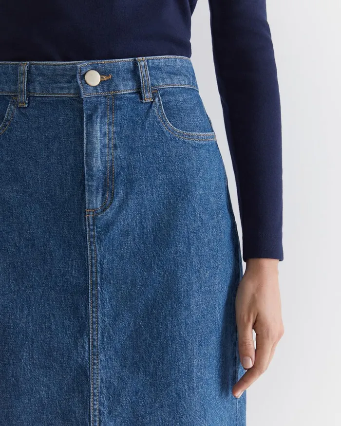 Women Sportscraft Denim Brodie Denim Skirt Mid Wash
