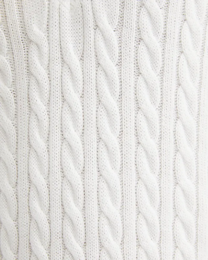 Women Sportscraft Knits and Cardigans Elka Varsity Cable Sweater Winter White