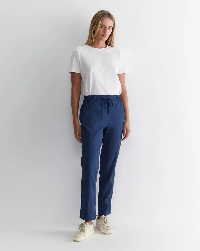 Women Sportscraft Pants Rosa Linen Pant Indigo