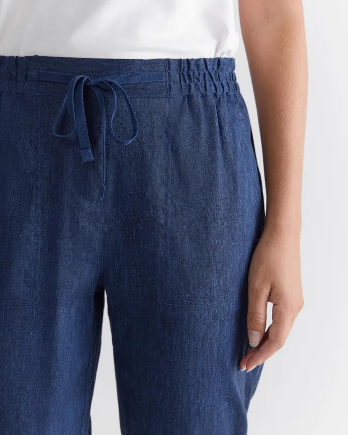 Women Sportscraft Pants Rosa Linen Pant Indigo