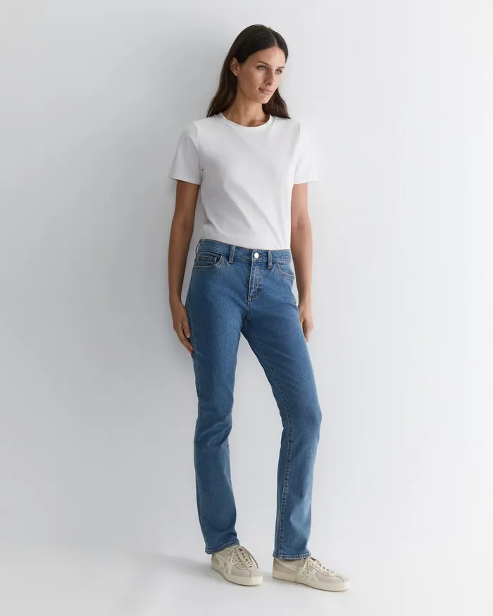 Women Sportscraft Pants Simone Straight Jean Mid Wash