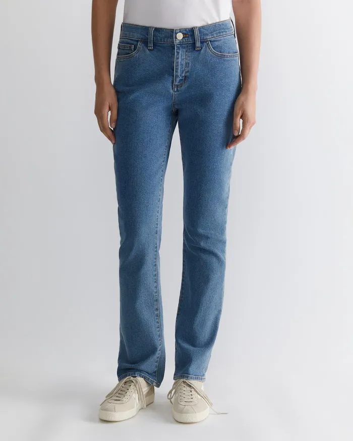 Women Sportscraft Pants Simone Straight Jean Mid Wash