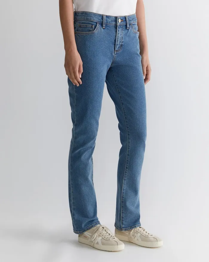 Women Sportscraft Pants Simone Straight Jean Mid Wash