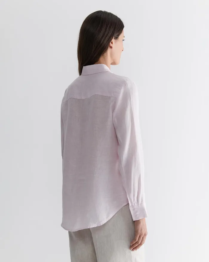 Women Sportscraft Shirts Dahlia Long Sleeve Linen Shirt Pink