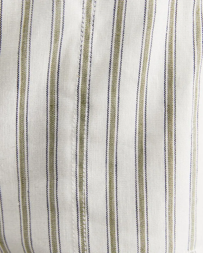 Women Sportscraft Shorts Rosa Stripe Linen Short Whitekhaki