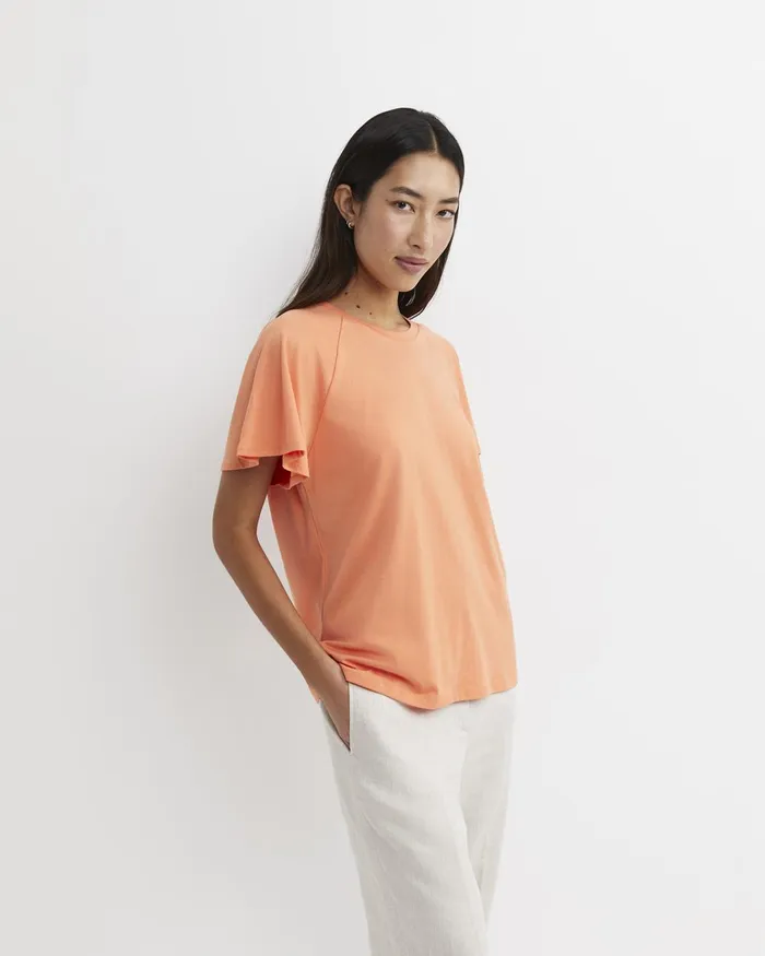 Women Sportscraft Tops and Tees Flutter Short Sleeve Tee Tangerine