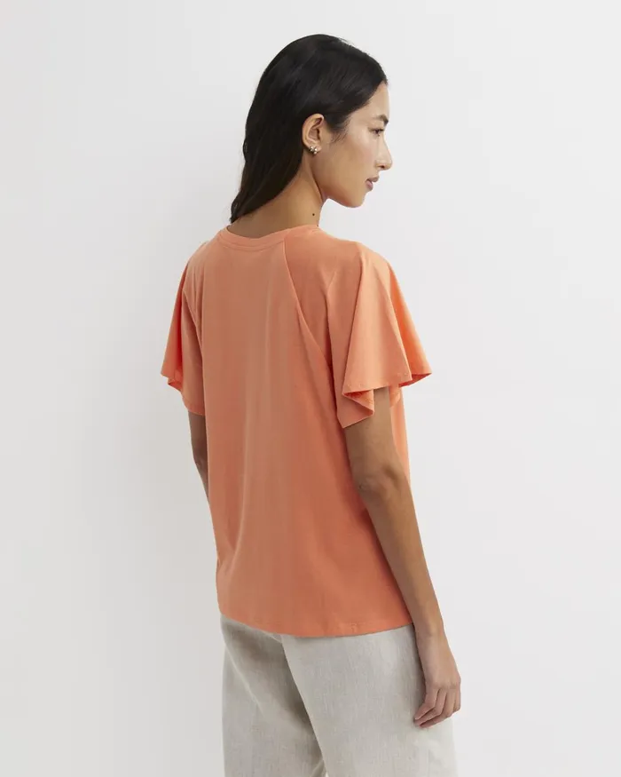 Women Sportscraft Tops and Tees Flutter Short Sleeve Tee Tangerine