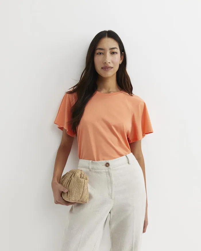 Women Sportscraft Tops and Tees Flutter Short Sleeve Tee Tangerine