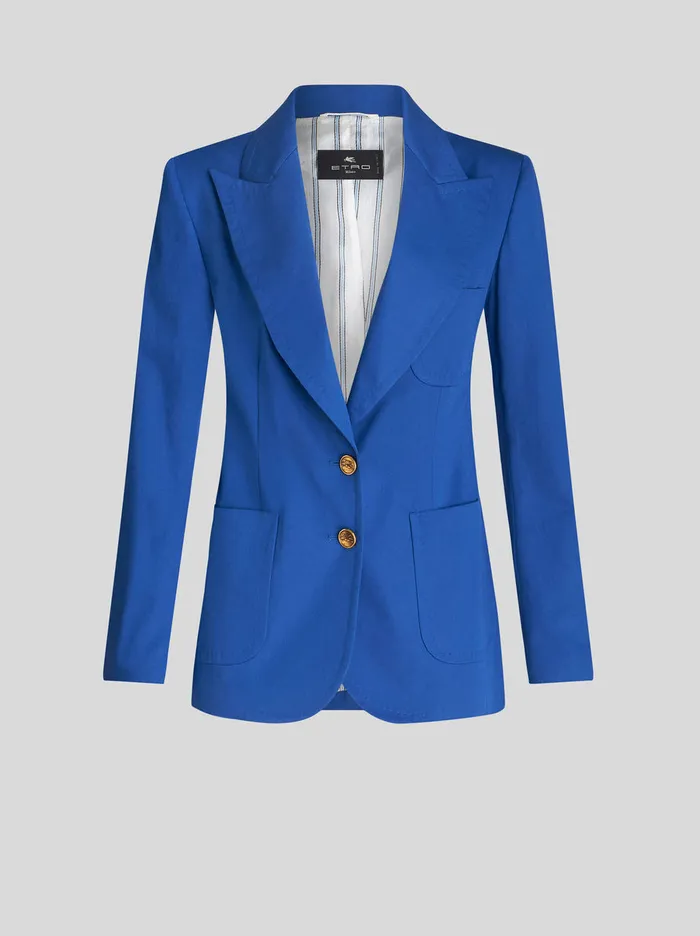 Women Stretch Jacket With Pegaso Buttons Etro Jackets