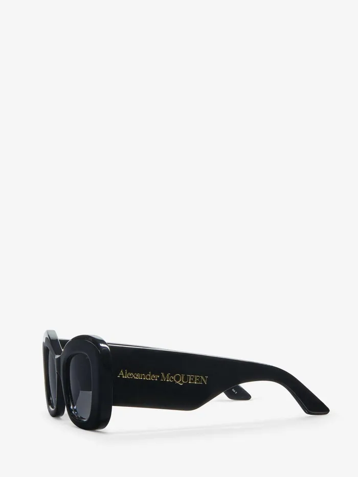 Women Sunglasses Alexander McQueen Bold CatEye Sunglasses Blackgrey