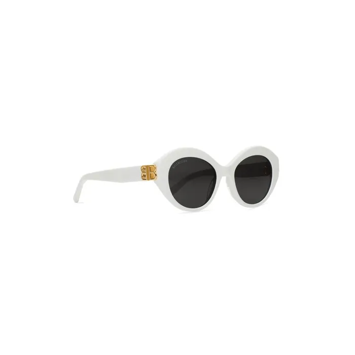 Women Sunglasses Balenciaga Dynasty Oval Sunglasses In White
