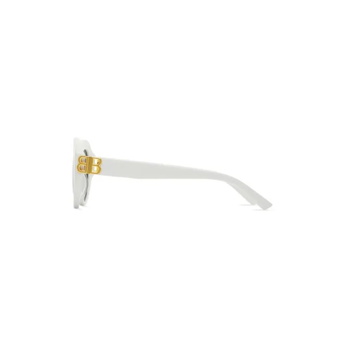 Women Sunglasses Balenciaga Dynasty Oval Sunglasses In White