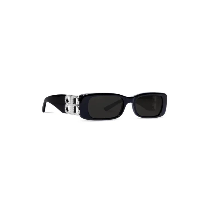 Women Sunglasses Balenciaga Dynasty Rectangle Sunglasses In Black