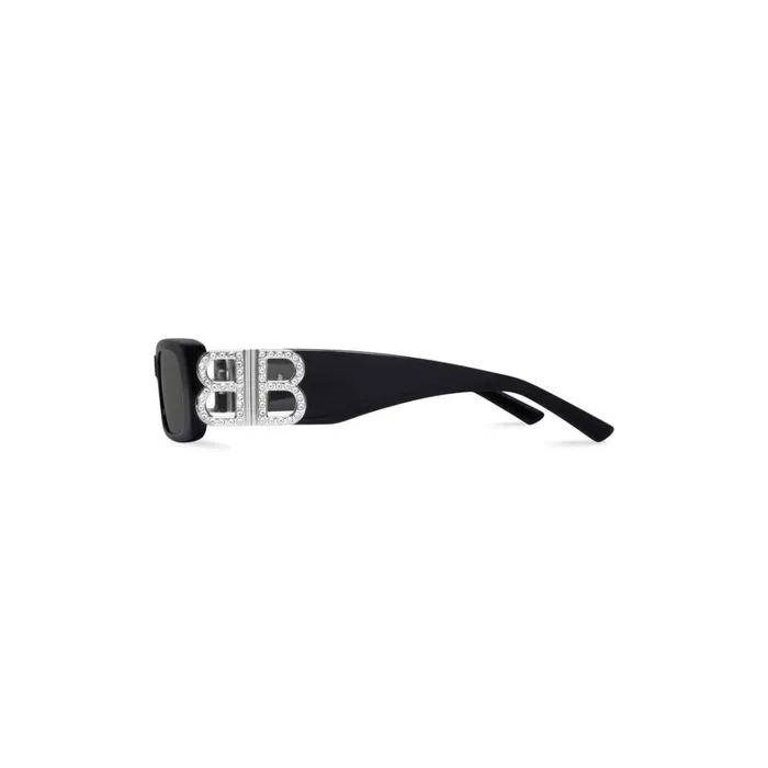 Women Sunglasses Balenciaga Dynasty Rectangle Sunglasses In Black