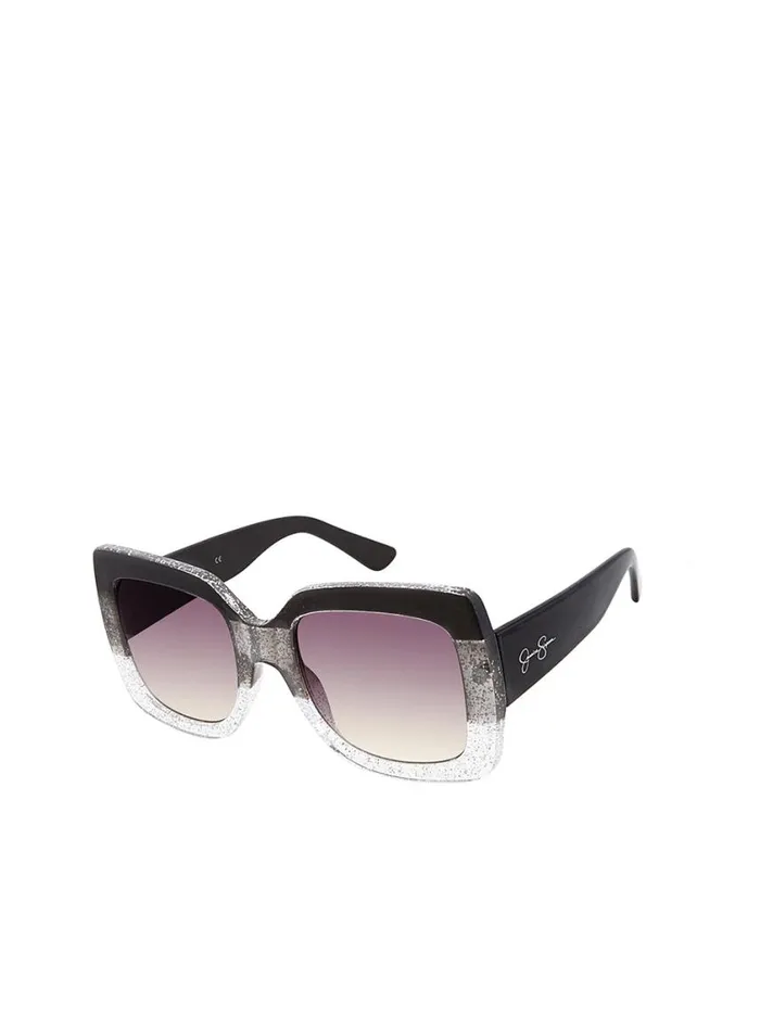 Women Sunglasses Jessica Simpson Ombre Glitter In Black and Clear