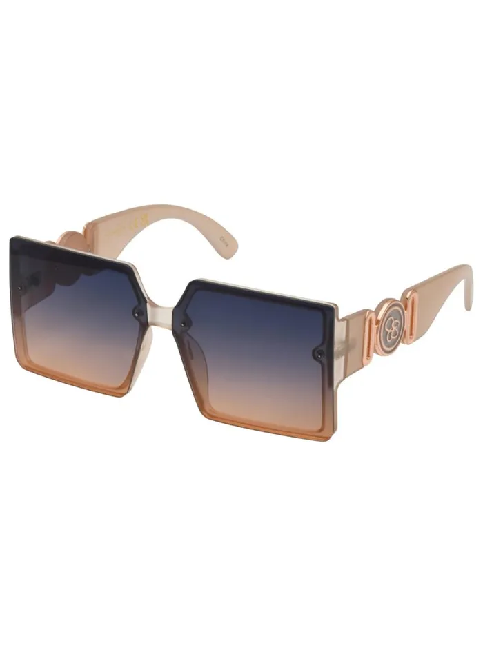 Women Sunglasses Jessica Simpson Oversized Metal Accent Square Sunglasses In Matte Nude Women Sunglasses Jessica Simpson Oversized Metal Accent Square Sunglasses In Matte Nude